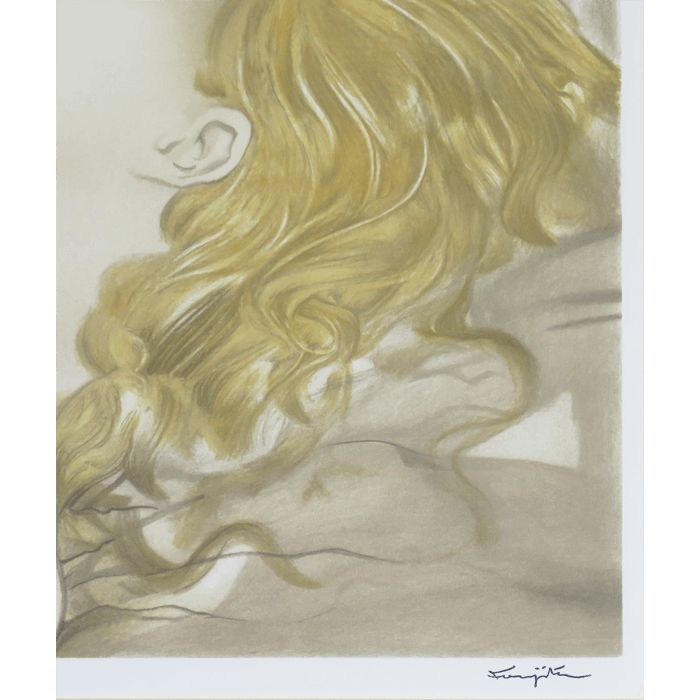 藤田嗣治、『自画像』、希少な画集より、新品高級額、額装付、状態良好 