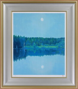 二つの月　リトグラフ