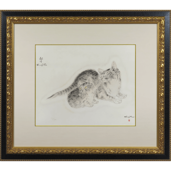 藤田嗣治、【Sirenes】、希少な額装用画集より、厳選、新品額装 