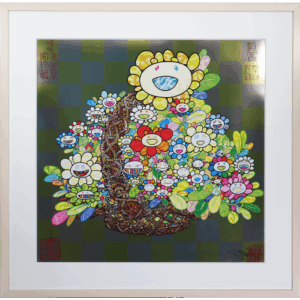 カゴにお花 オフセット