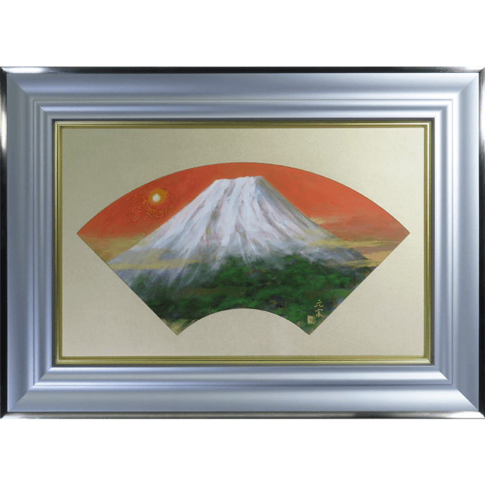 富嶽青松 扇面