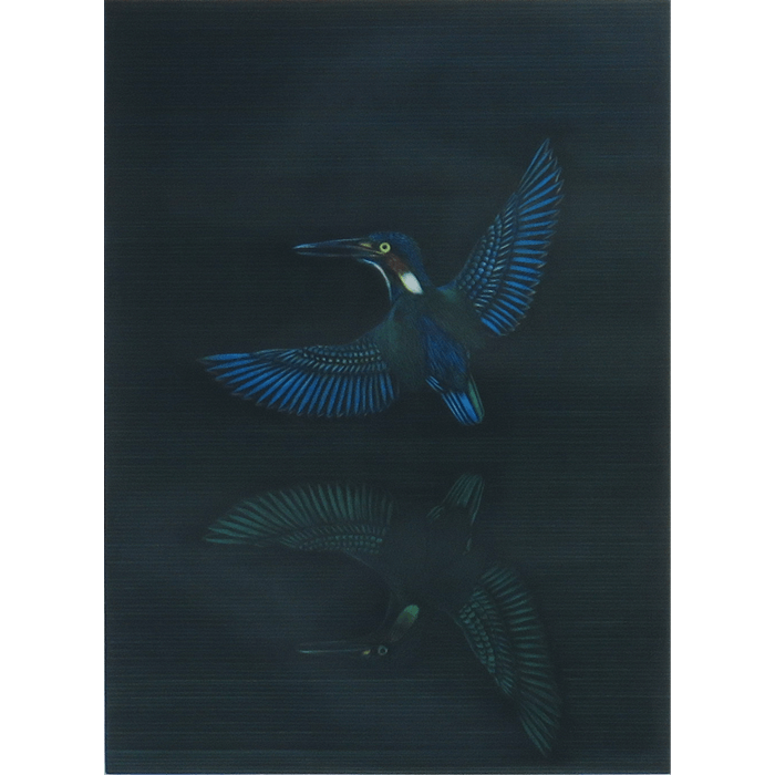 翡翠 (カワセミ) 銅版画