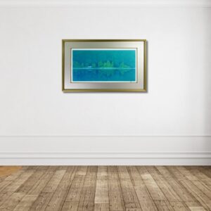 東山魁夷 緑の詩 リトグラフ 部屋イメージ