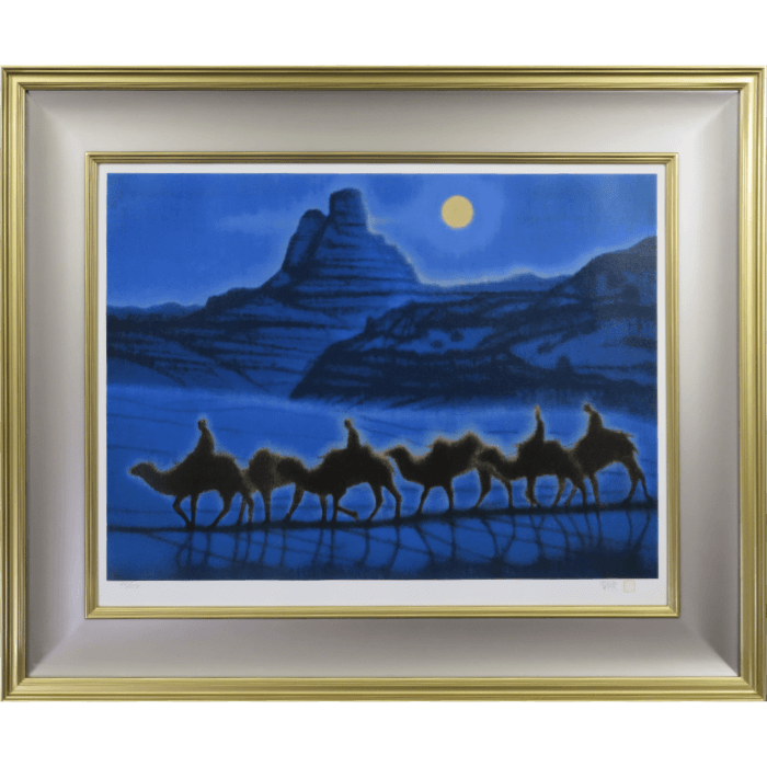 楼蘭の月 石版画