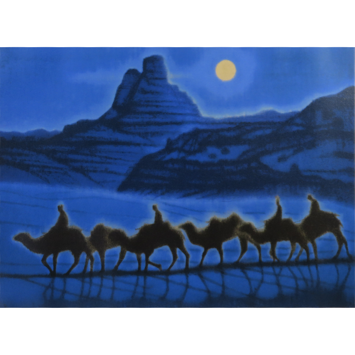 楼蘭の月 石版画