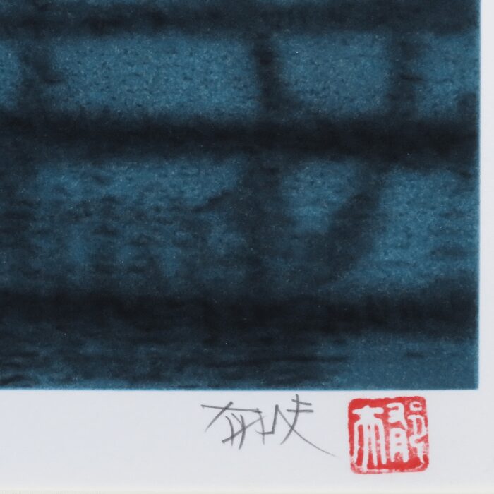 月光砂漠らくだ行 リトグラフ