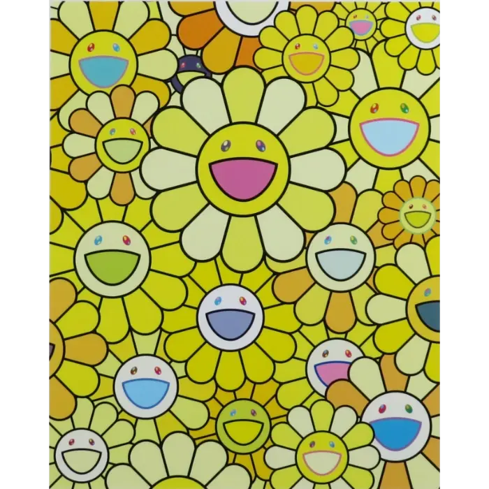 花好財旺 ゴールデンイエロー シルクスクリーン