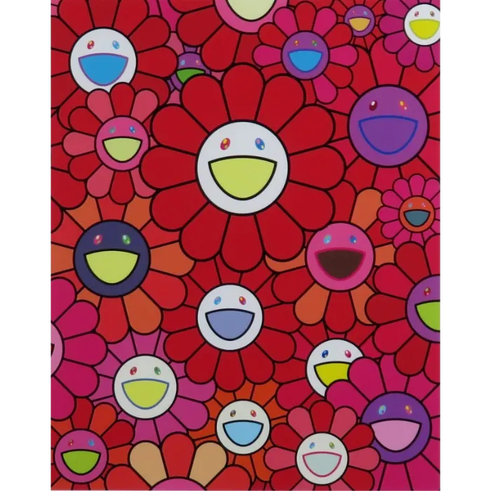 花好財旺 ブラッディレッド シルクスクリーン