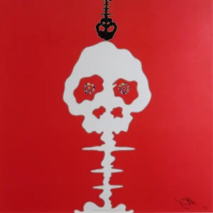 村上隆「TimeBokanRed」のオフセット作品の絵のみ