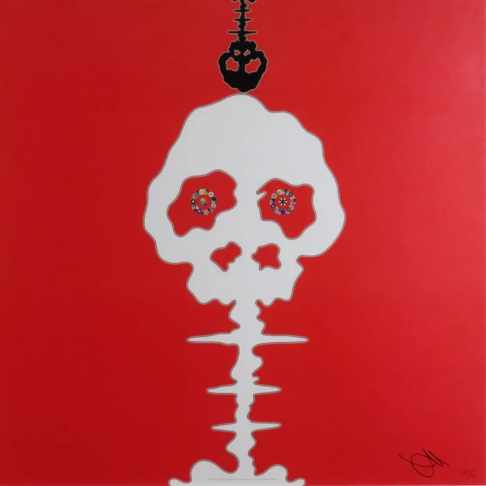 村上隆「TimeBokanRed」のオフセット作品の絵のみ