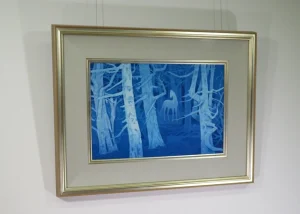 東山魁夷の白馬の森の版画作品